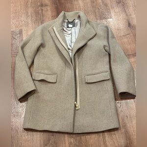 J. Crew Tan Peacoat Coat